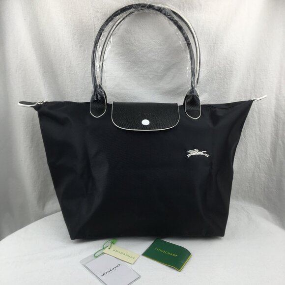 NWT Longchamp Le Pliage Original Shoulder Nylon Bag Tote IN NEW BLACK - Picture 1 of 9